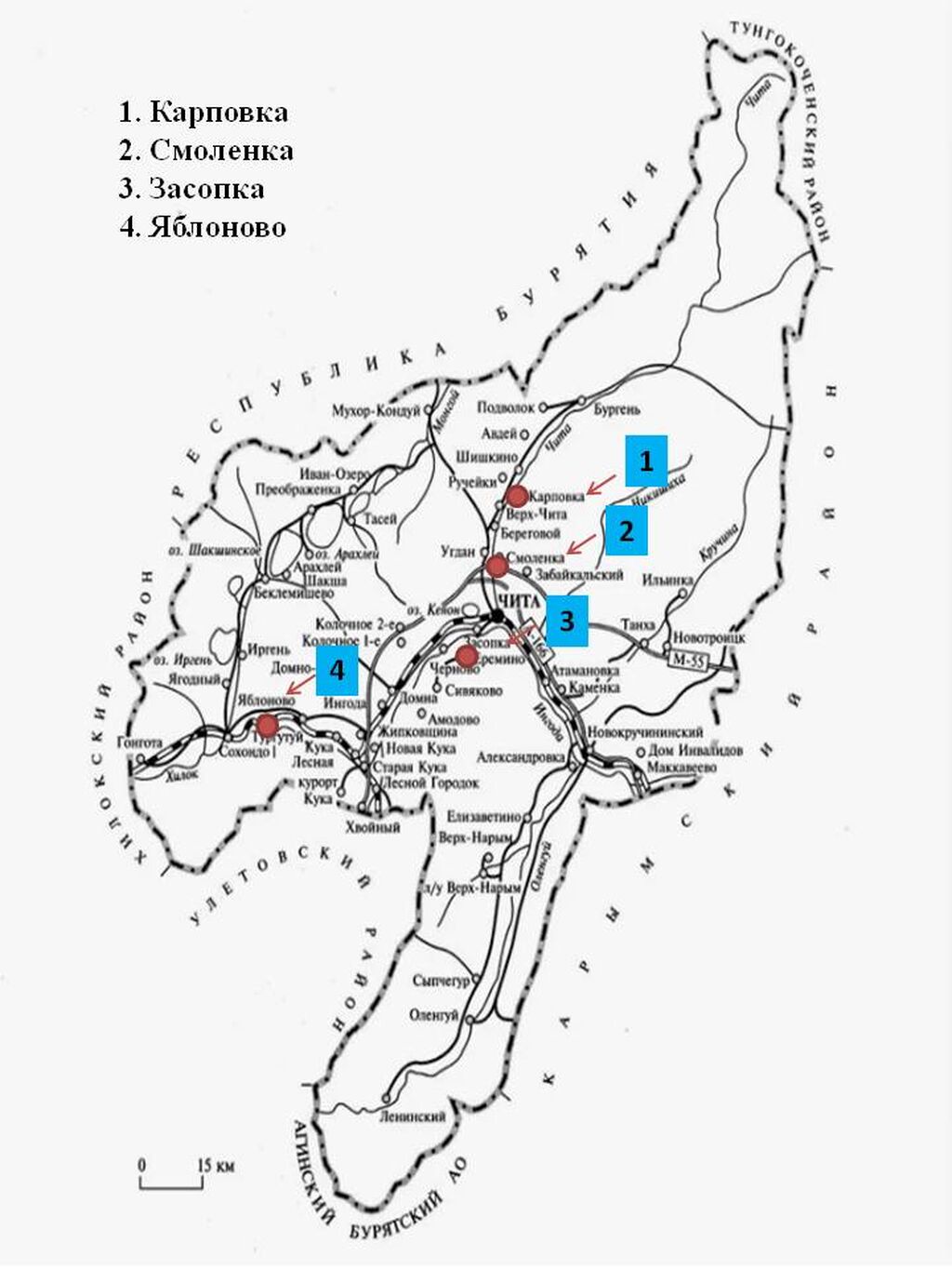 Карта объектов