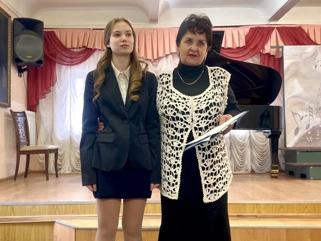 Ксения с педагогом